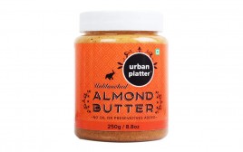 Urban Platter Unblanched Almond Butter   Plastic Jar  250 grams
